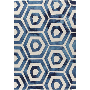 Blue Octagon Rug - Extravagance Design & Home Furnishings - Blue Rug