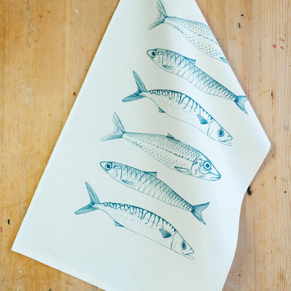 Fish & Lobster Tea Towels — SCALES & SHELLS