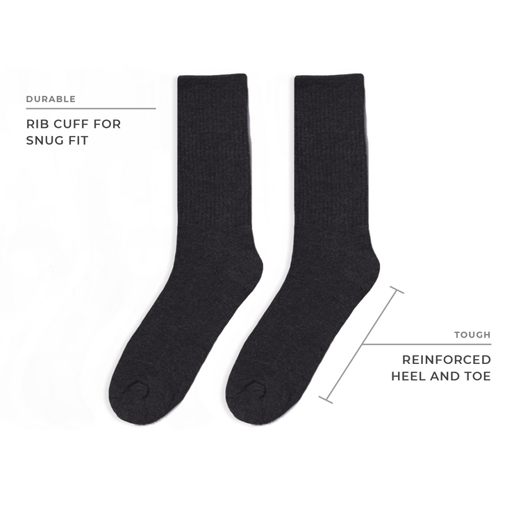 10pk Crew Basic Athletic Black Socks – Basic Outfitters