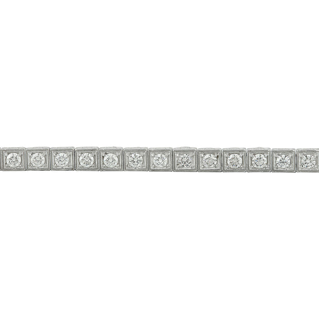 4.20 Carat Diamond 14K White Gold Bracelet - Fashion Strada
