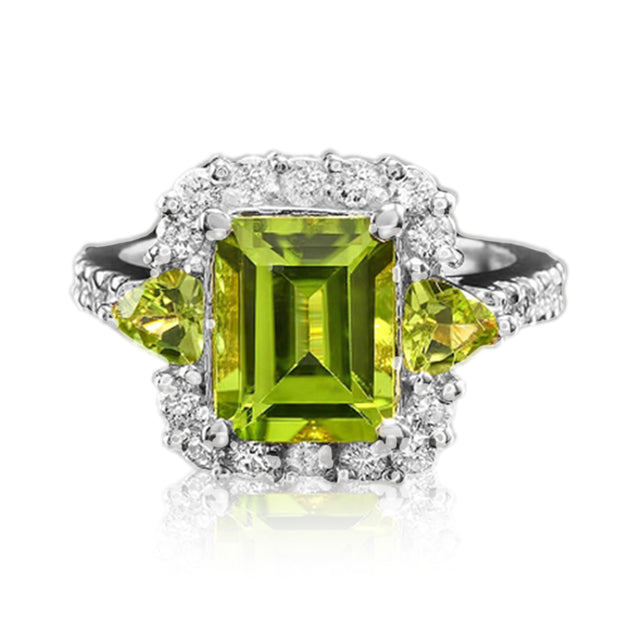 14K Peridot And Diamond Ring | Fashion Strada