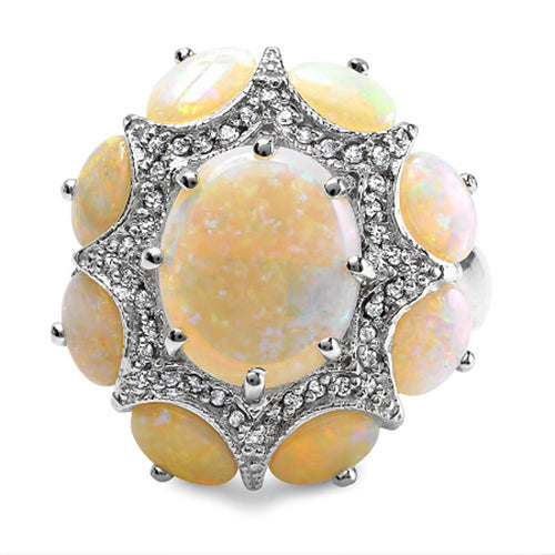 14K Opal and Diamond Ring - Fashion Strada