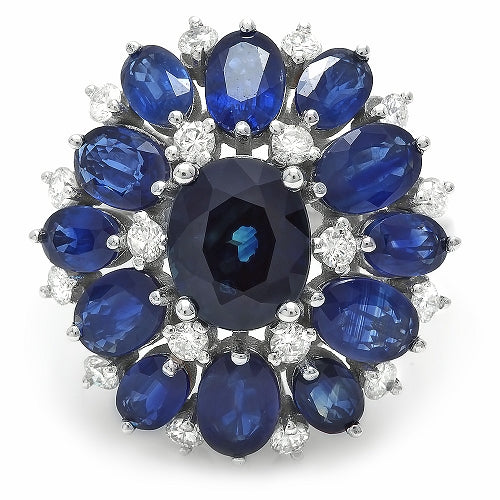 14K Sapphire And Diamond Ring | Fashion Strada