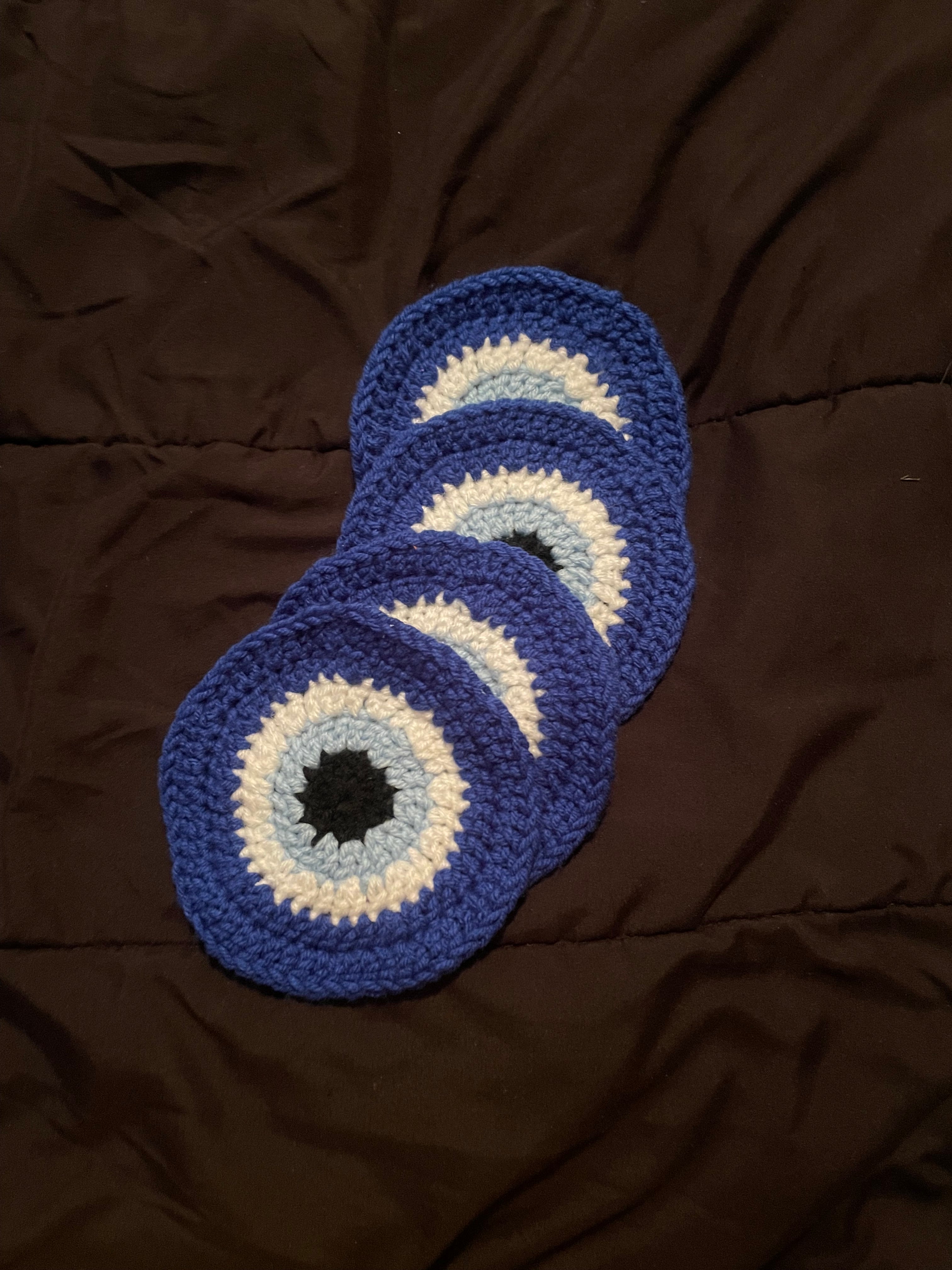 Evil eye coaster set of 4