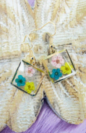 Floral Earrings - 2 Cats Clothing