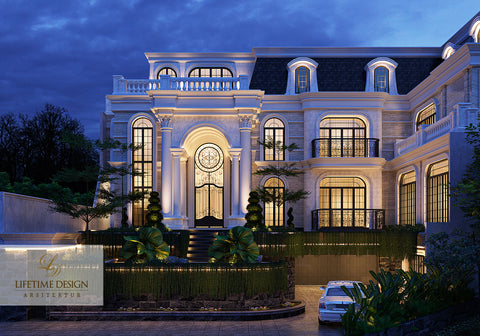 Rumah Mewah dengan gaya klasik