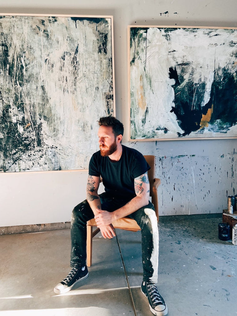 California-based contemporary abstract expressionist artist Mike O'Guinn