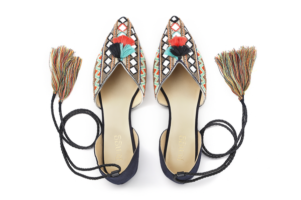 Handmade, Designer Shoes for Women, Embroidered | by Rungg