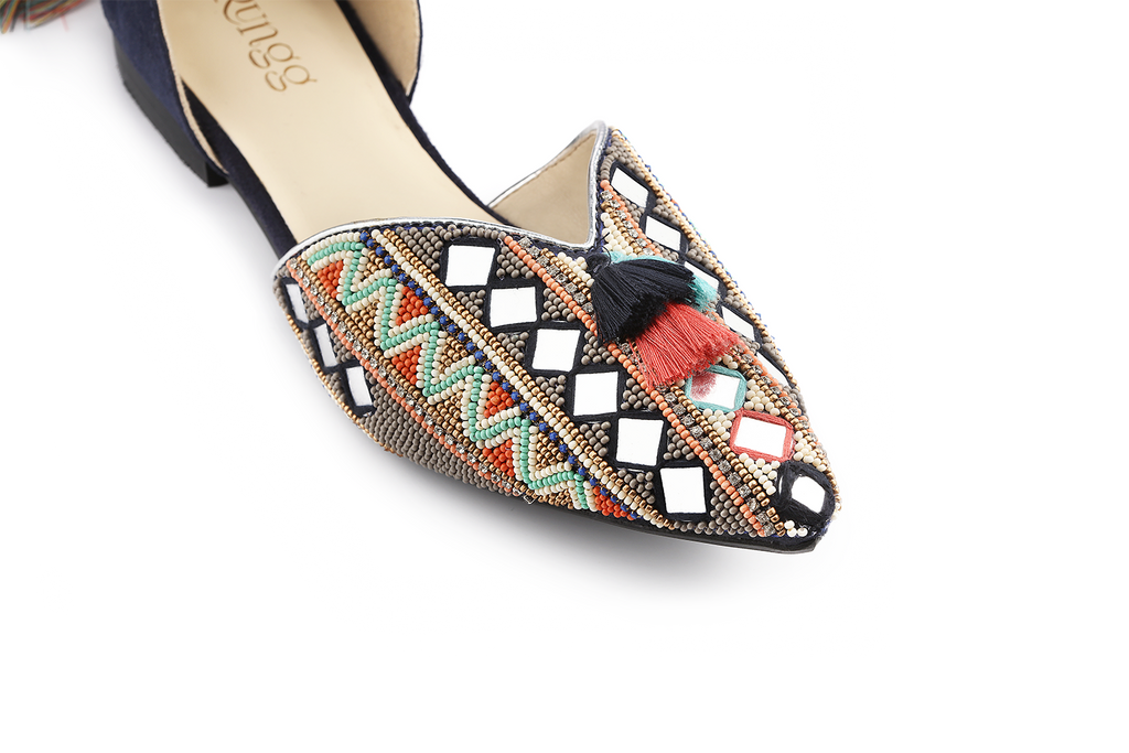 Handmade, Designer Shoes for Women, Embroidered | by Rungg