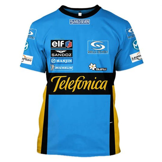 Camiseta Renault R25 de Fernando Alonso Azul Racing car legends