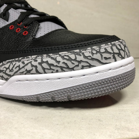 Jordan 3 OG Black Cement 2018 Toe Box