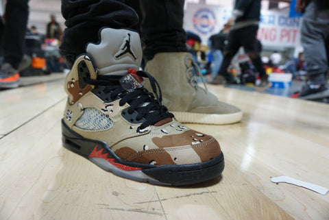 Jordan 5 Supreme Camo et Yeezy 750 Gris