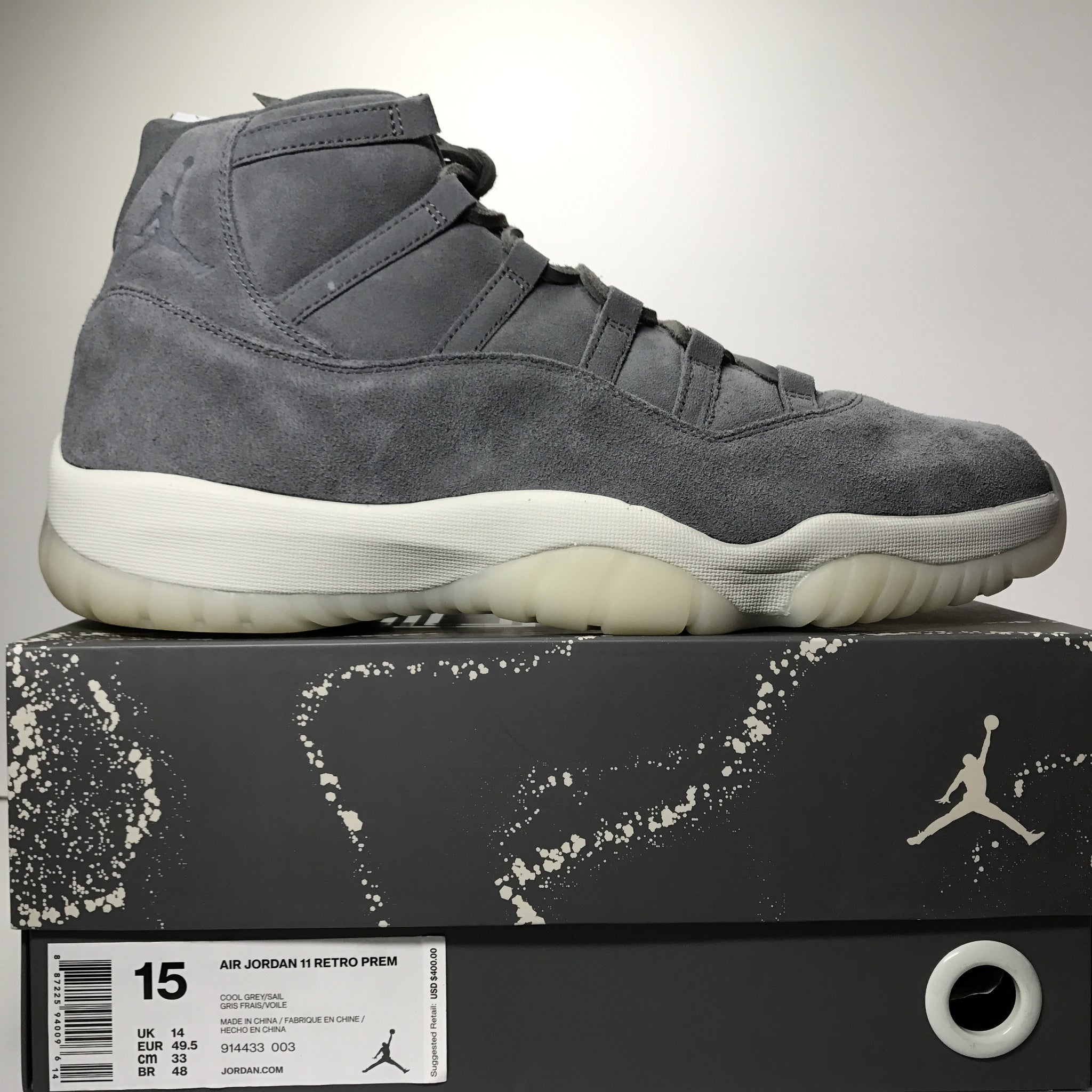 jordan 11 retro pinnacle grey suede