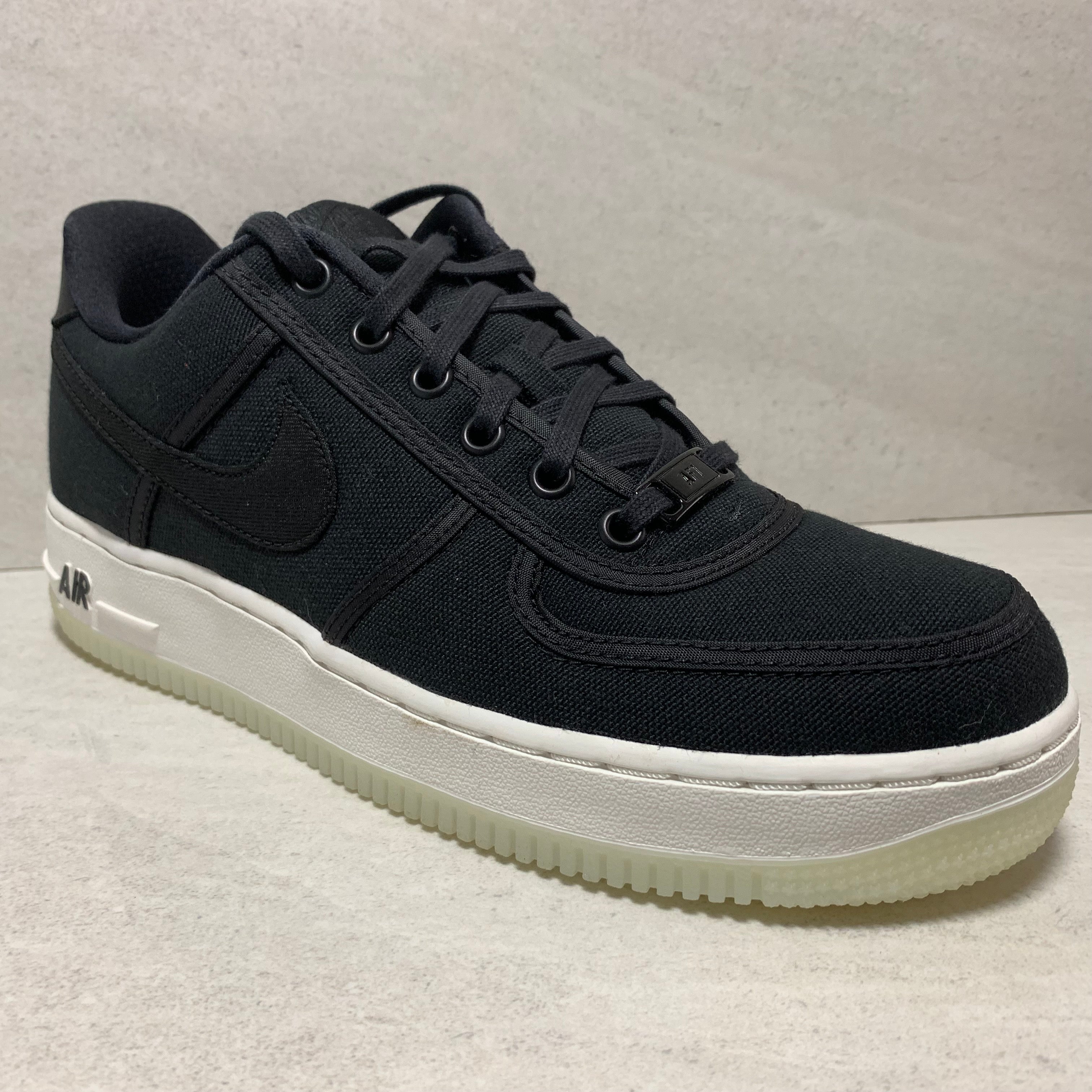 air force 1 low canvas black