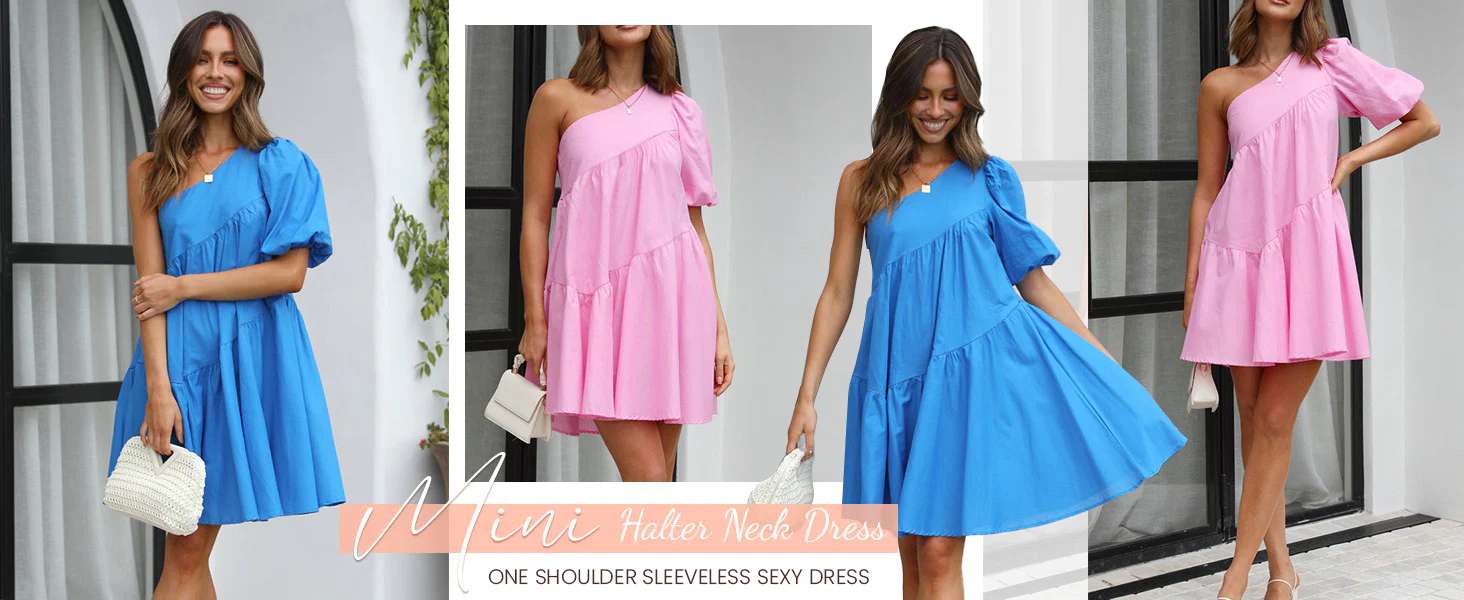 summer dresses one shoulder dresses for women babydoll dress short dresses for women beach dresses