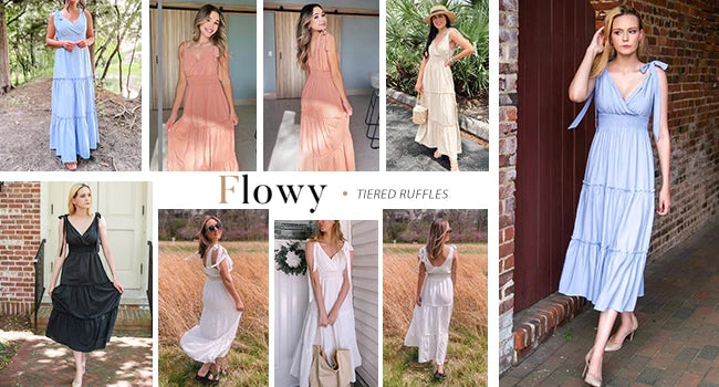 Women's Cross Neck Summer Sleeveless Tiered Maxi Dress Beach Tie Strap Smocked Long Dresses Pleated Sundress Touch Data      ...