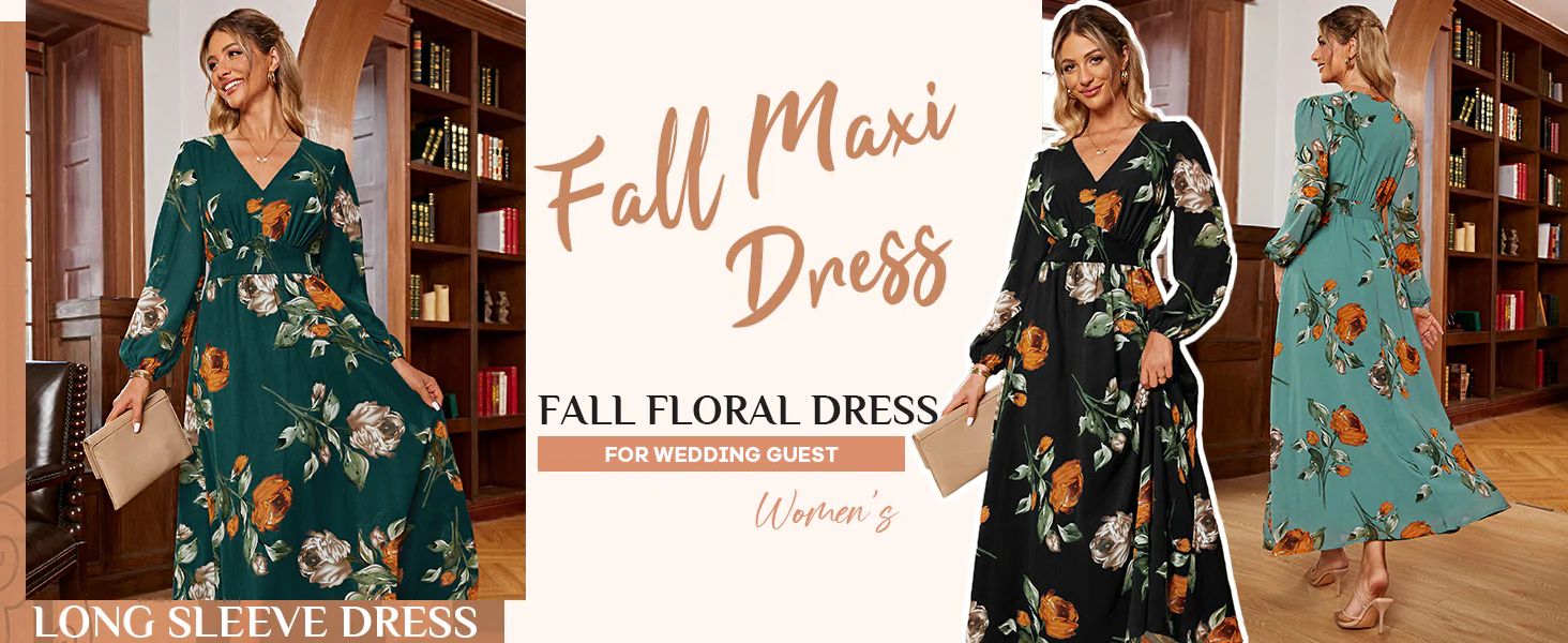 Fall Floral Dress