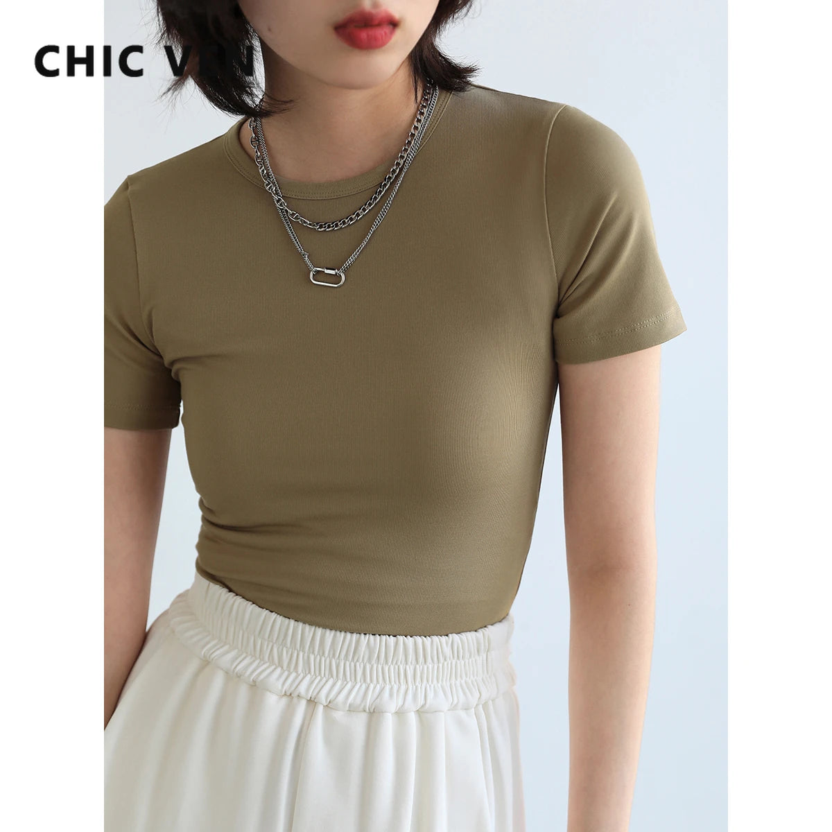 Casual T-shirt O Neck Short Sleeve Female Top