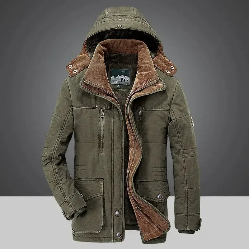 Male Coat Waterproof Casual Men's Fashion Parkas Overcoat Male Thick Windbreaker Business Jackets For Men Men's Clothing Winter