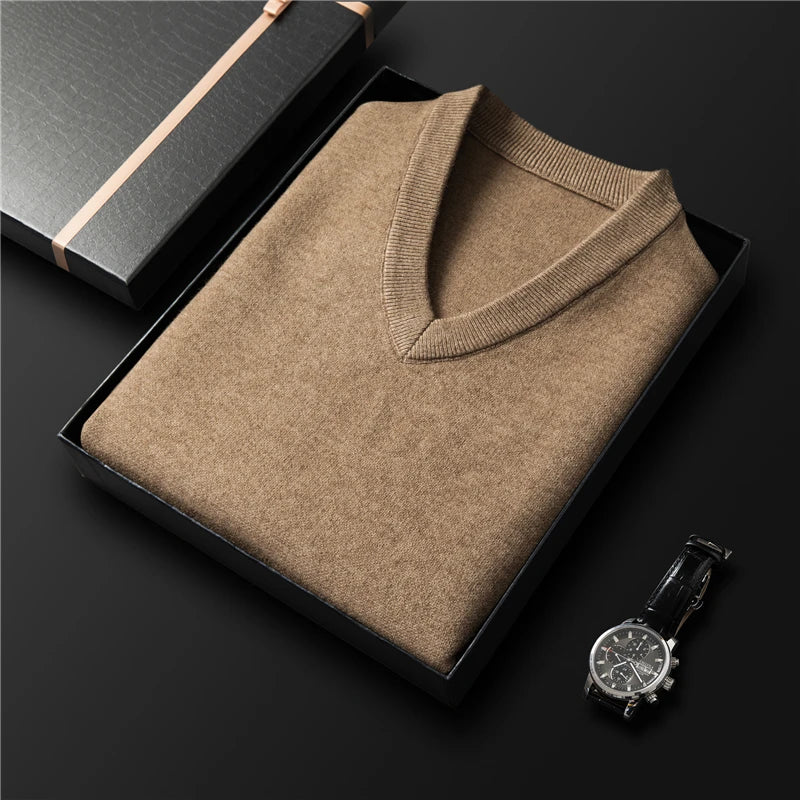 V-Neck Knit Classic Sleeveless Vest