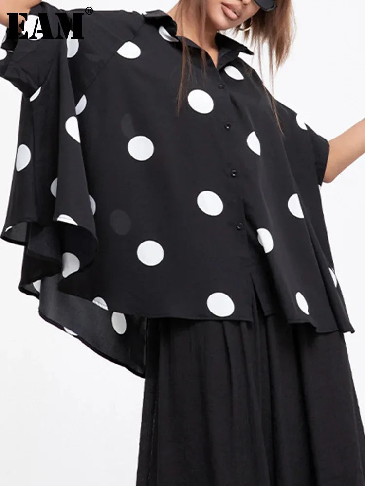Big Size Dots Causal Blouse