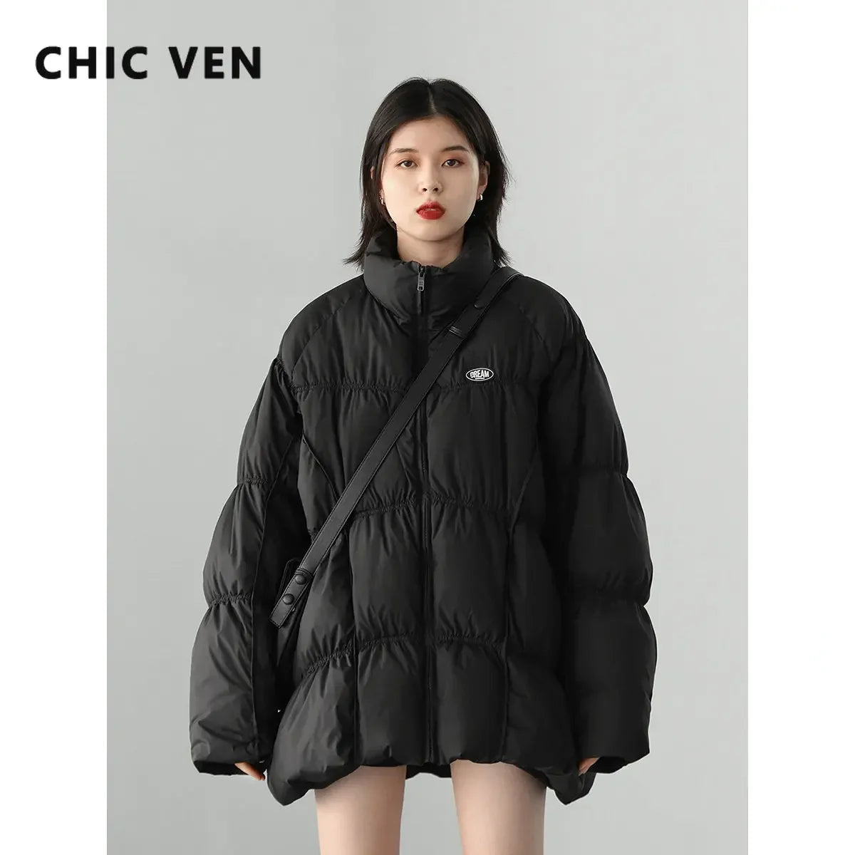 Irregular 90 White Duck Down Thick Warm Jacket
