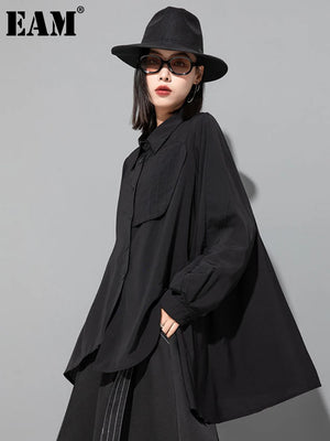 Irregular Pleated Big Size Blouse - Virtuosity Wear