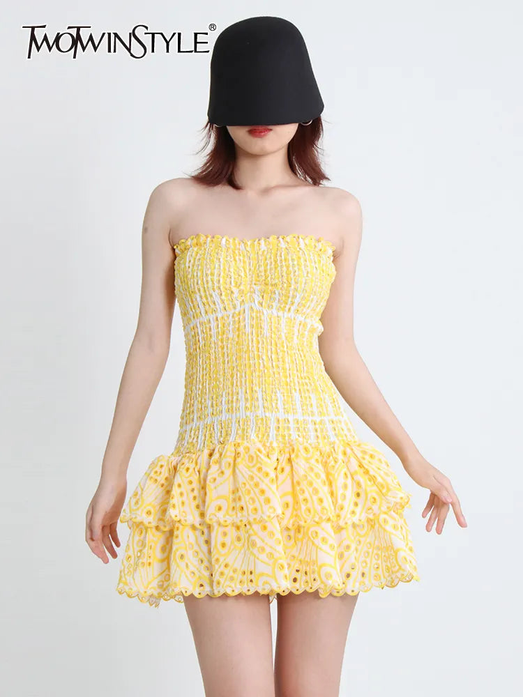 Strapless Off Shoulder High Waist Sexy Summer Dress