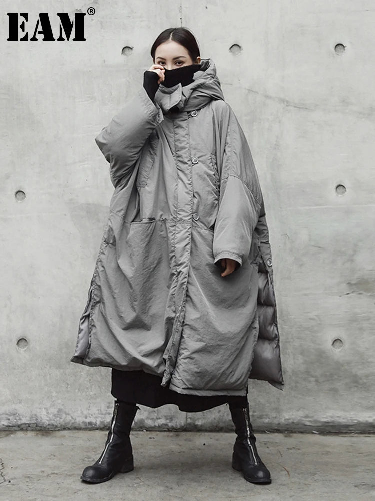 Hooded Padded Big Size Long Warm Coat