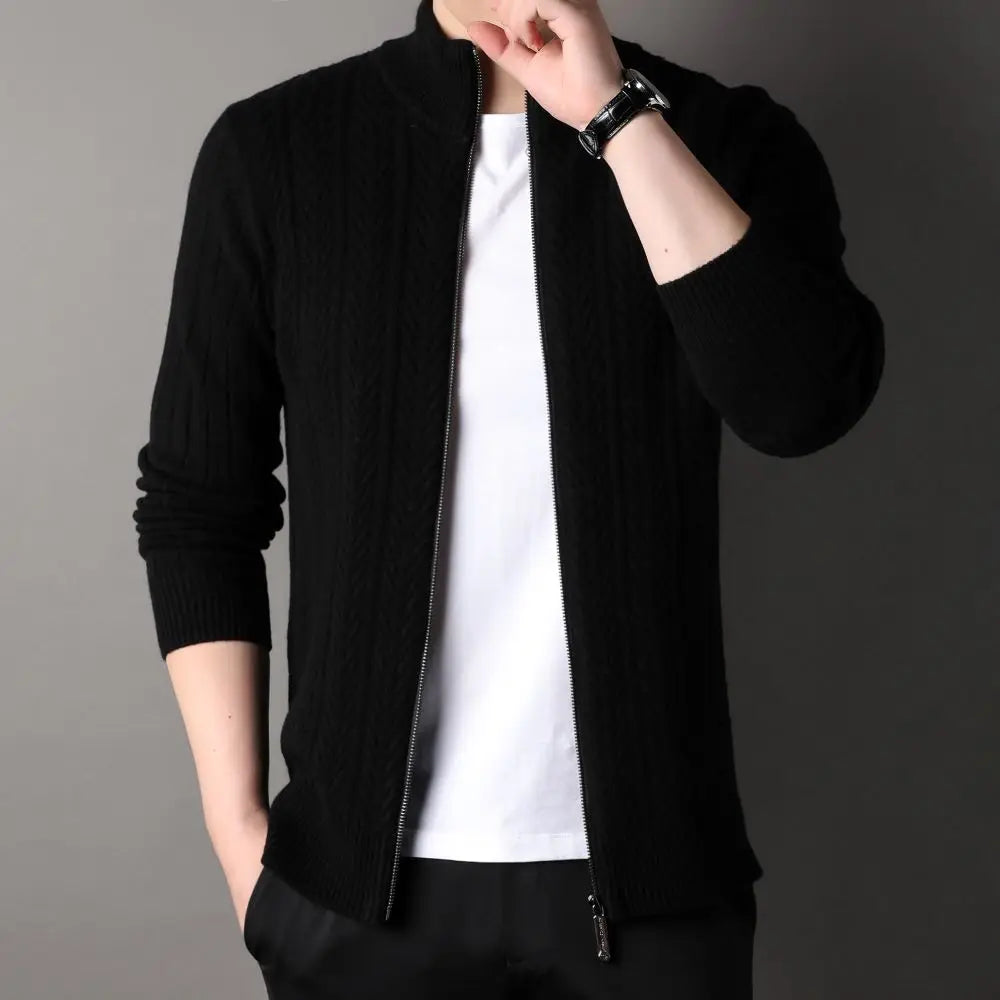 Pure Wool Thickened Knitted Cardigan