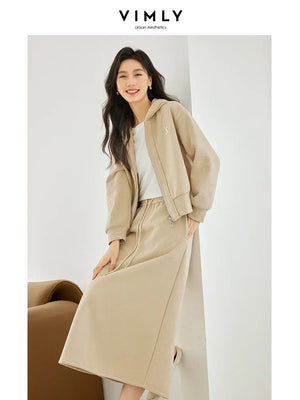 Full Zip Up Hoodie Skirt Two Piece Set - Virtuosity Wear