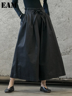 High Elastic Waist Bow Bandage Trousers - Virtuosity Wear