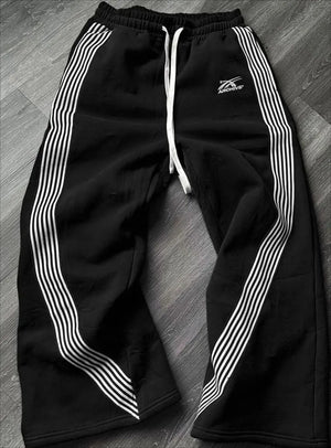 Harajuku side stripe stitching design casual joggers baggy pants for women y2k streetwear hip-hop simple popular niche sweatpant - Virtuosity Wear