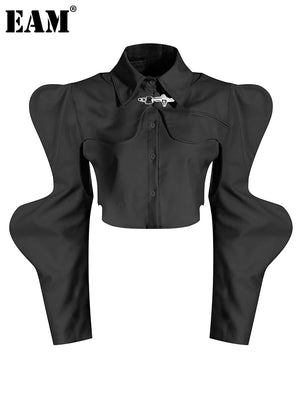 Shaped Irregular Short Blouse - Virtuosity Wear
