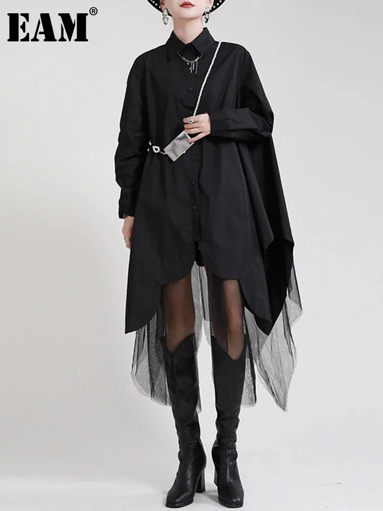 Irregular Hem Big Size Shirt Dress