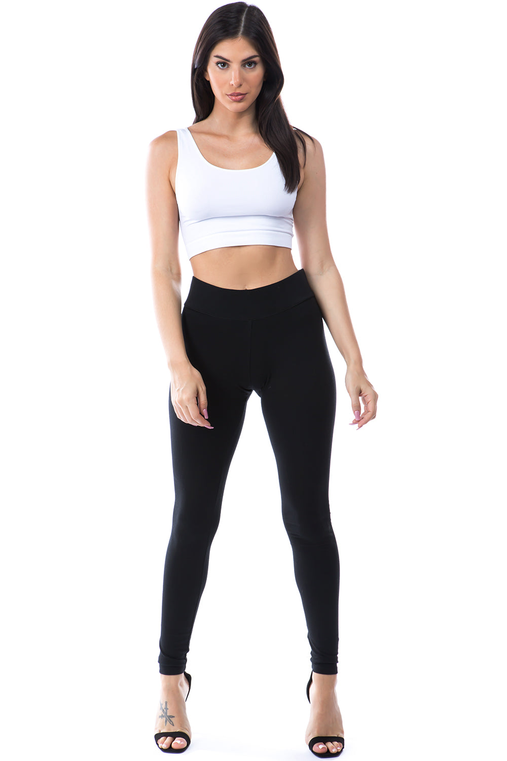 Cielo Super Stretchy Wide Waistband Leggings - L102