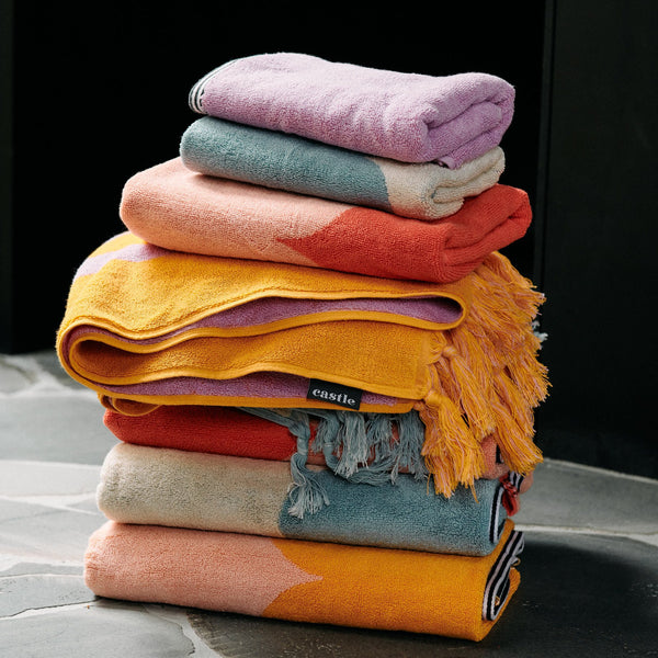 Stack Of Bath Towels By Castle and Things