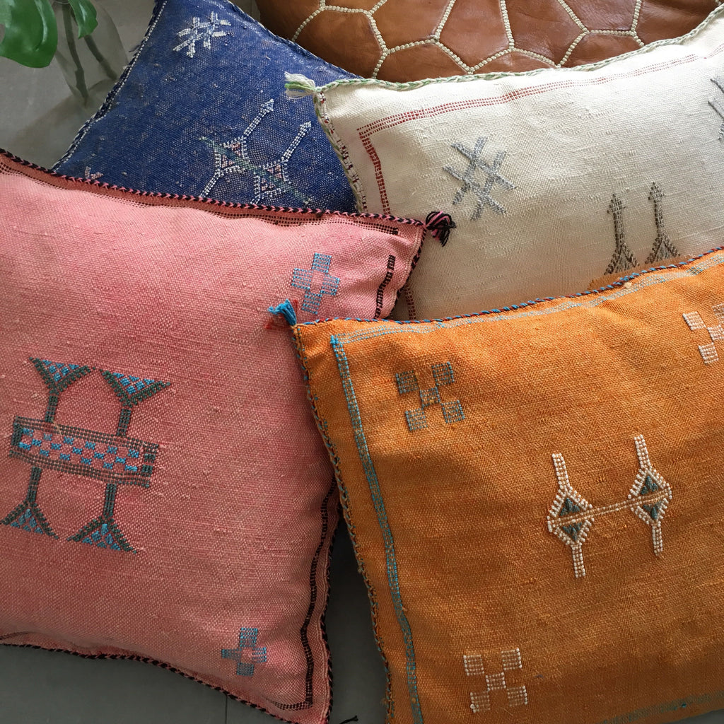 Moroccan Sabre Silk Cushions at The Corner Booth 