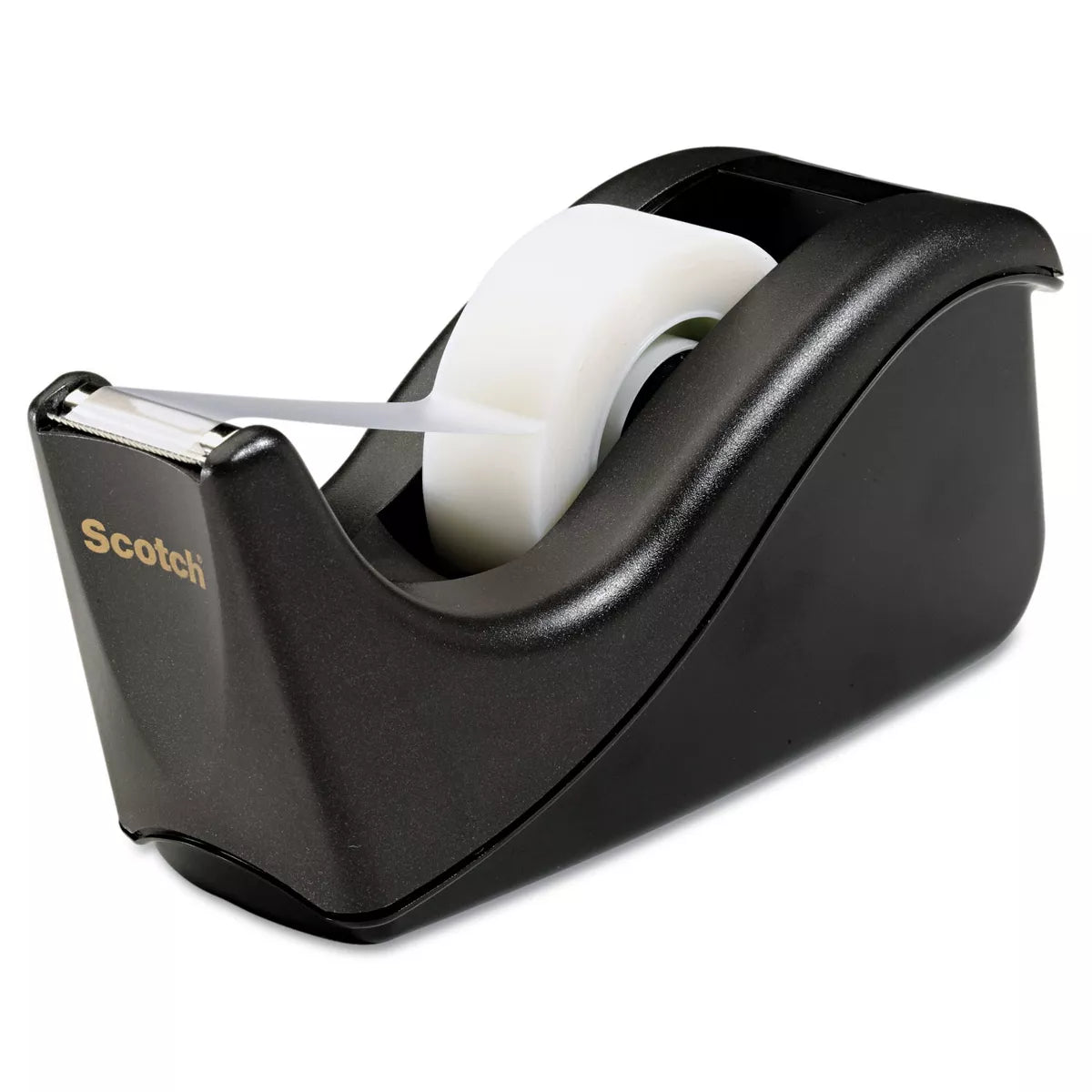 Scotch Value Desktop Tape Dispenser 1" Core Two-Tone Black C60BK