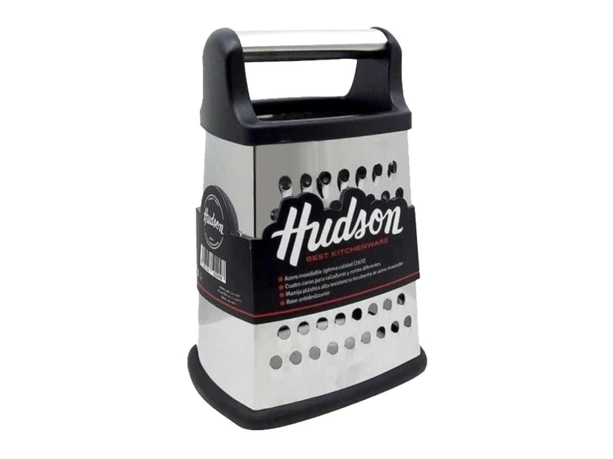 HUDSON 4 Sided Grater Non-Slip Multi-Purpose Steel 8.9in