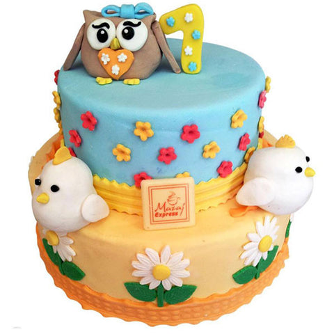 Double Floor Little Birds Cake Giftbox Ps