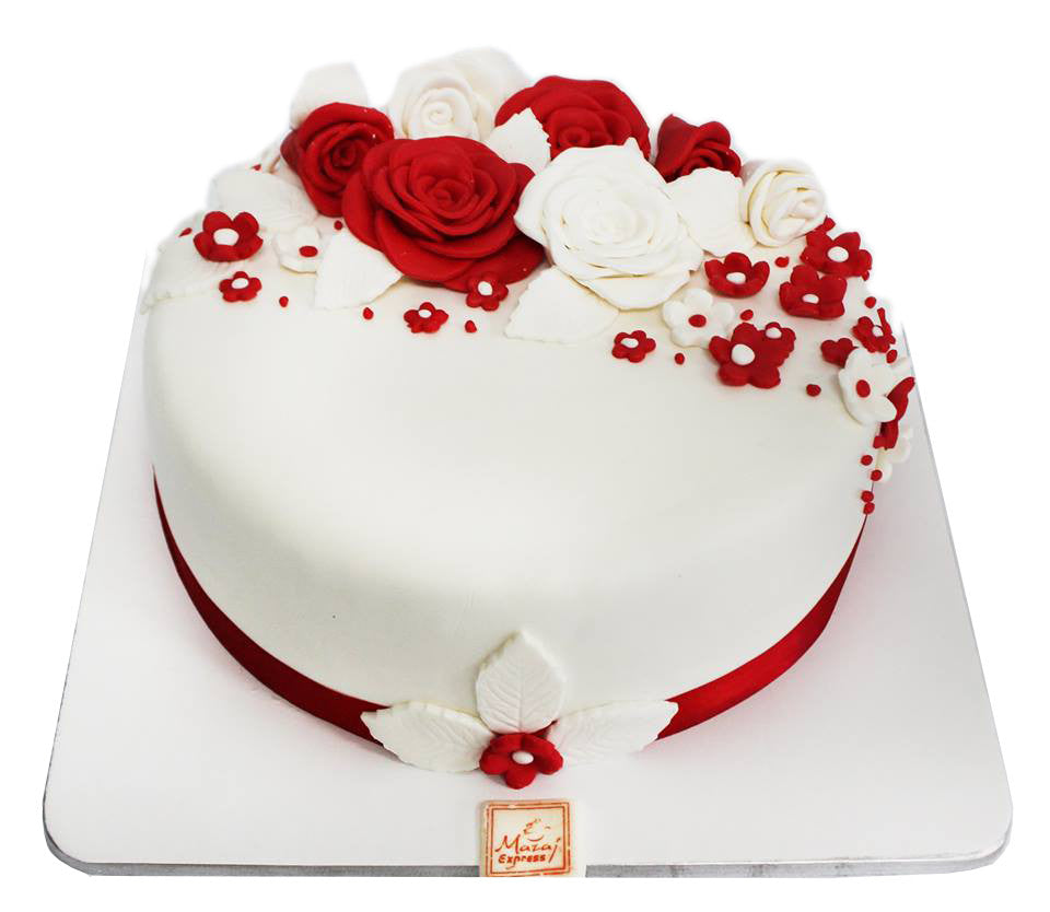 Red And White Anniversary Cake - CakeCentral.com