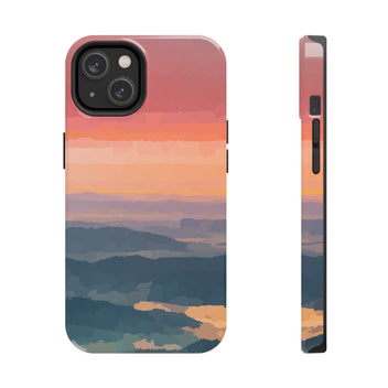 Thumbnail image 1 of Pink Sunset Mountains iPhone Case