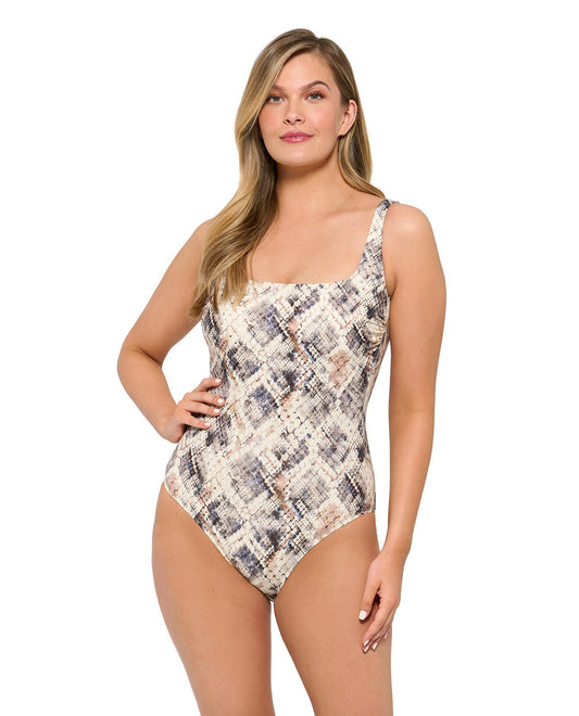 Gottex Chic Nautique Full Coverage DD-Cup Square Neck One Piece Swmsuit, One  Piece