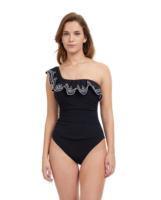 Profile By Gottex Swimwear Supreme One Shoulder Ruffle One Piece Tank 