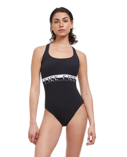 Free Sport Ultimate Wave Round Neck Y-Back Zipper One Piece Swimsuit, One  Piece