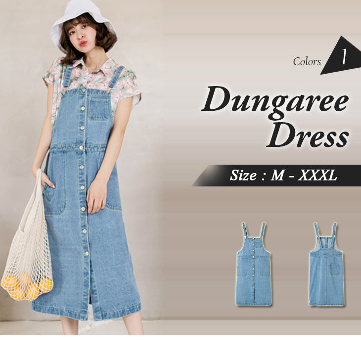 dungarees maxi dress