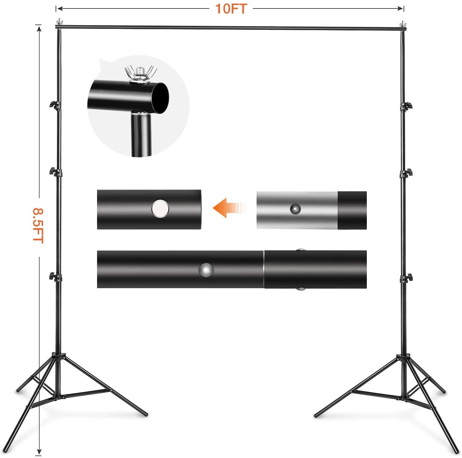 Articoli per commercio, ufficio e industria Fotografia e video Photography  studio background support stand Green Screen Backdrop PHOTO KIT a8e8  IN4172458