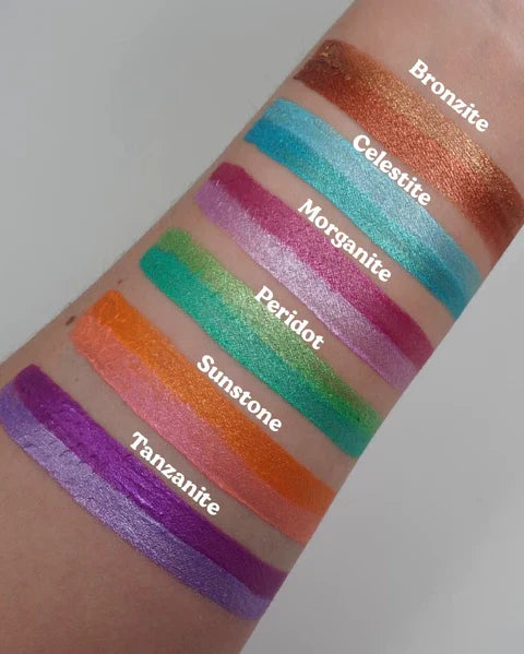 K METALLIC WET EYELINERS - MORGANITE - SPLIT LINER - GLISTEN COSMETICS