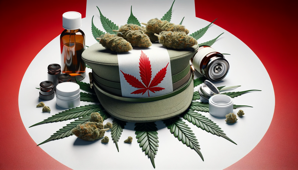 Canadian Veteran Hat with a Medical Cannabis Leaf